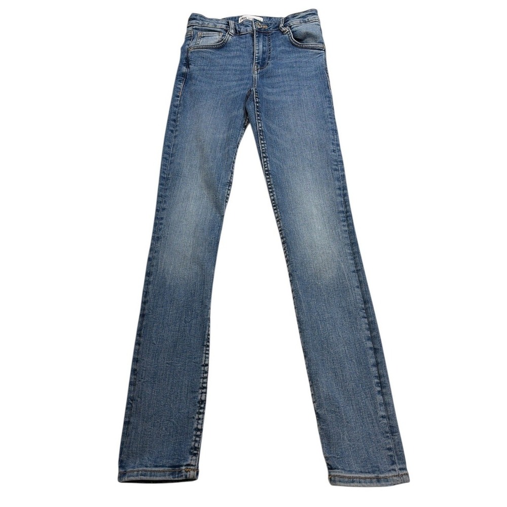 Zara Womens Jeans Size 0 Blue High Rise Skinny Stretch Denim